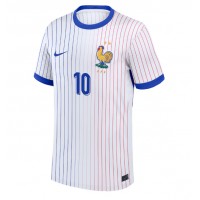 Camiseta Francia Kylian Mbappe #10 Visitante Equipación Eurocopa 2024 manga corta